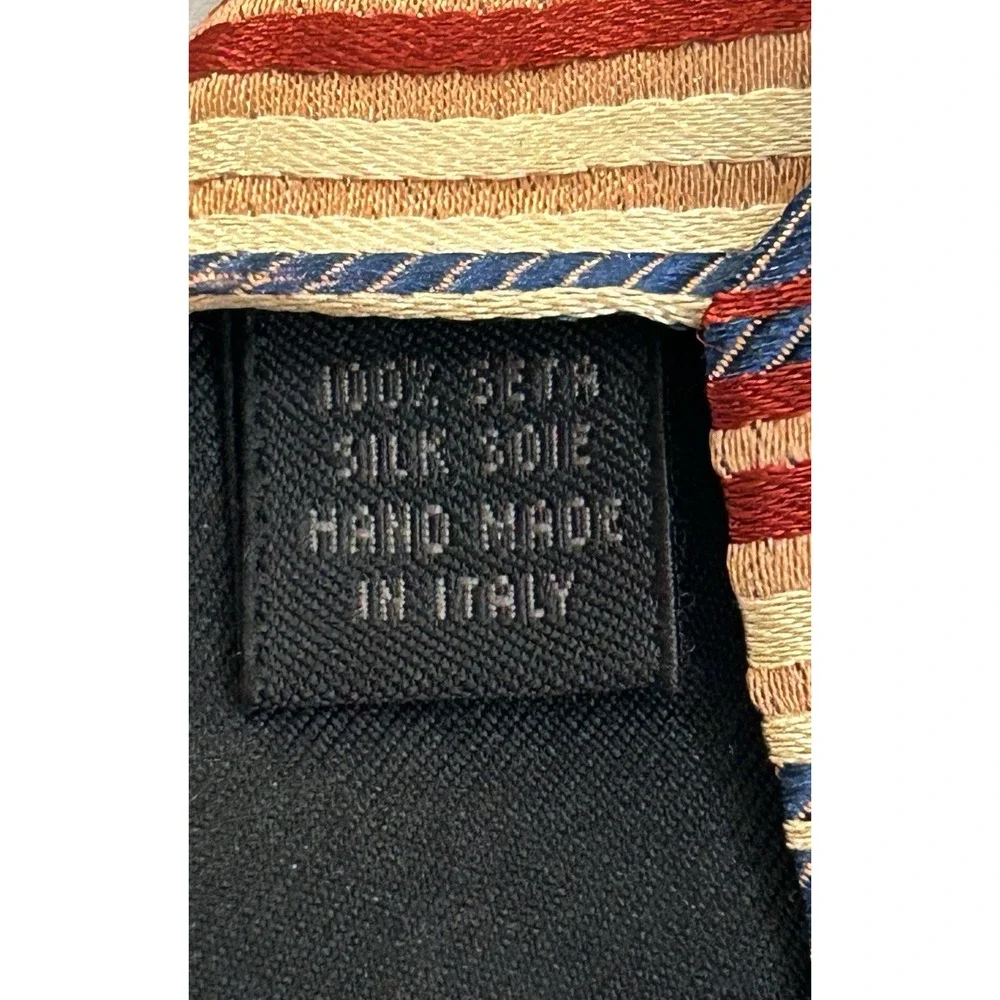 John‎ W. Nordstrom Blue Stripes 100% Silk Made in Italy Men Repp Tie 4